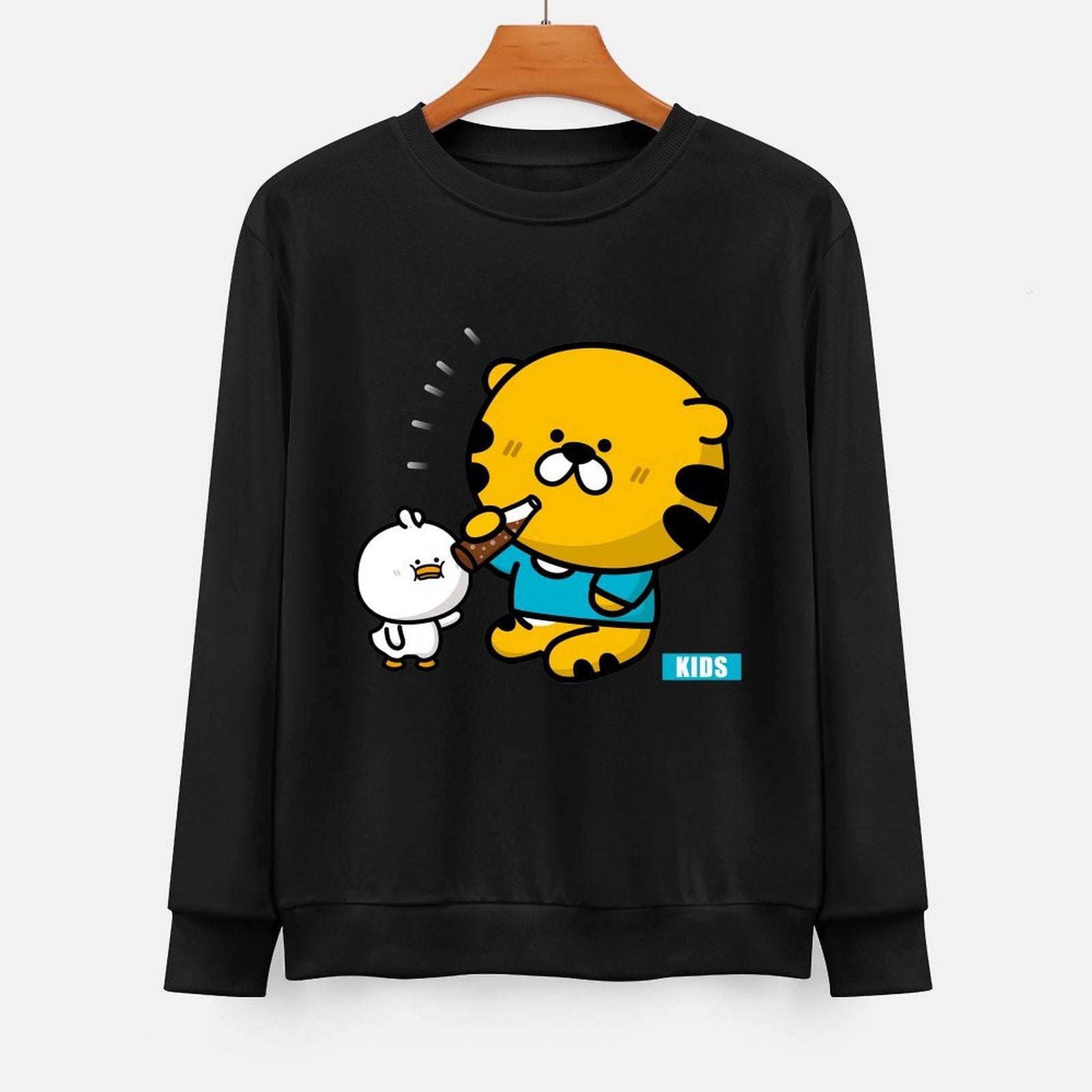 Front Patterned Long Sleeve TopNeutral Unisex